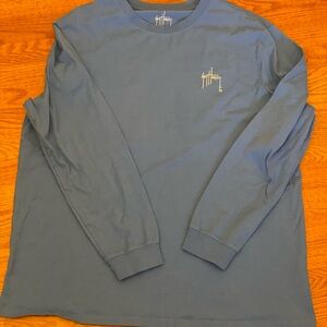 Guy Harvey Men’s Charcoal Tee with Gold Logo